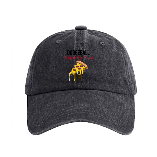 Dodgeball Player Coach Team Sports Pizza Funny Washed Denim Baseball Caps