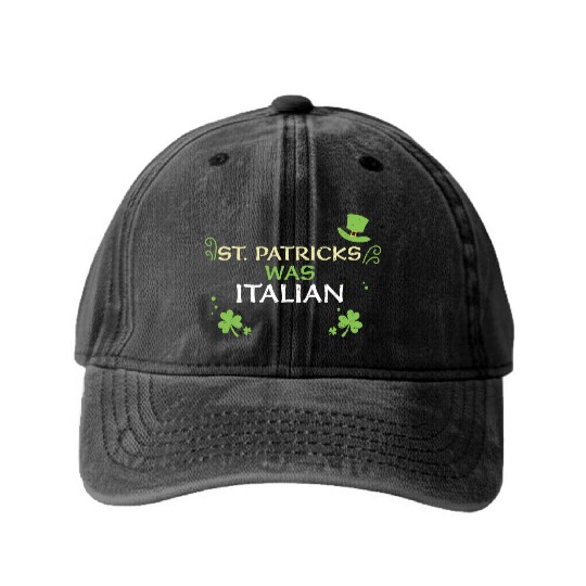 St. Patrick's What Italian Washed Denim Baseball Caps