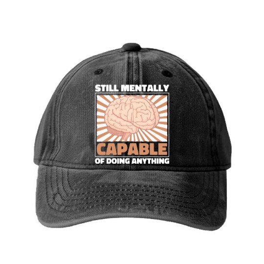 Psychology Psychologist Brain Washed Denim Baseball Caps