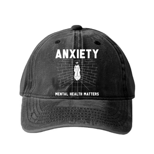 Psychology Psychologist Mental Health Awareness Washed Denim Baseball Caps