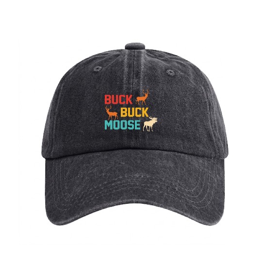 Buck Buck Moose Washed Denim Baseball Caps