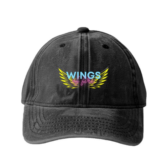 Wings of fire Washed Denim Baseball Caps