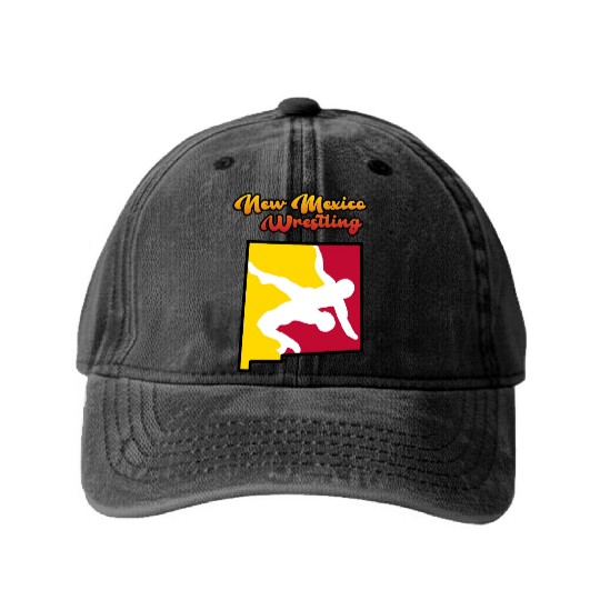 New Mexico Wrestling Washed Denim Baseball Caps