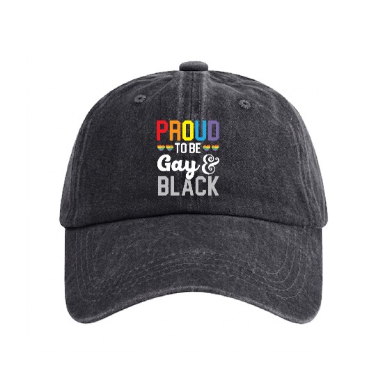 Gay Rights Rainbow Pride Month LGBTQ Gay Pride Washed Denim Baseball Caps