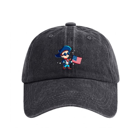 Patriot Day Washed Denim Baseball Caps