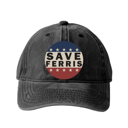 Save Ferris Washed Denim Baseball Caps