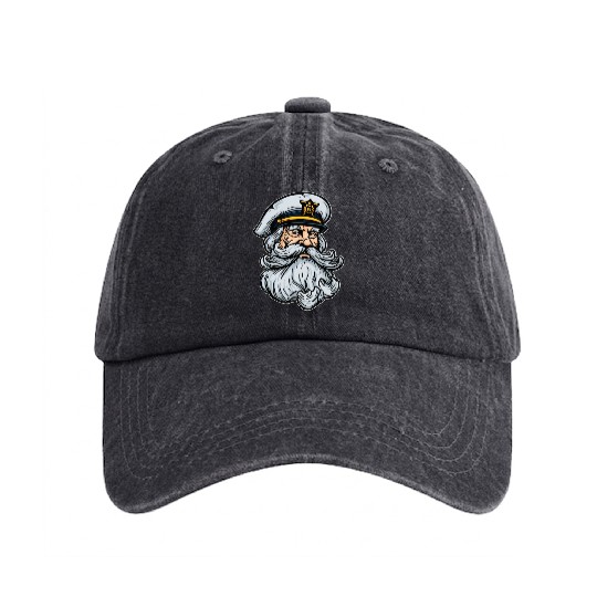 Columbus Day 1492 Sailor Washed Denim Baseball Caps