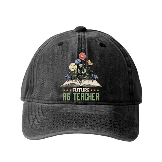 AG Teacher Future Farmer Agriculture Teacher Washed Denim Baseball Caps