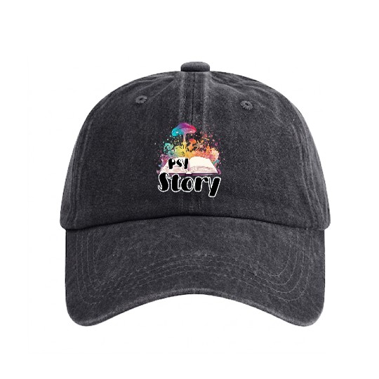 Psy Story A Psychedelic Journey Through the Pages Washed Denim Baseball Caps