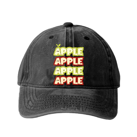 Apple Repeat Apple Picking Farmer Washed Denim Baseball Caps