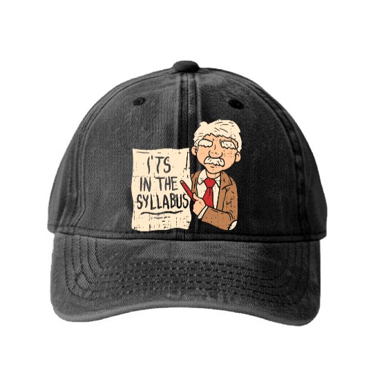 English Teacher Washed Denim Baseball Caps