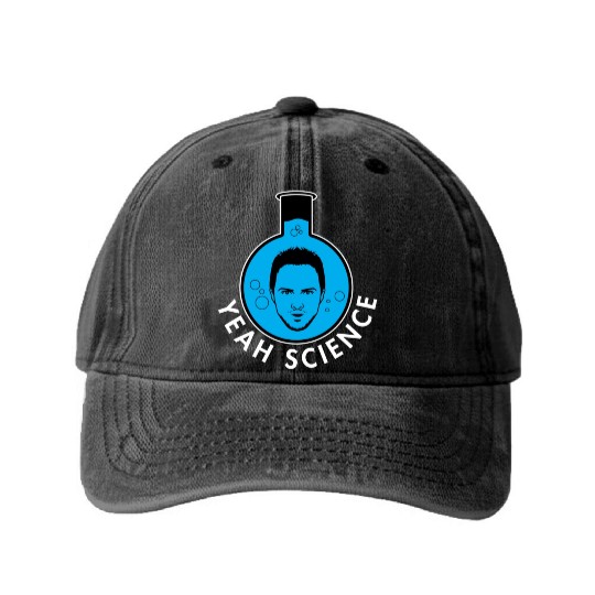 Breaking Bad Jessie Yeah Science Text Portrait Washed Denim Baseball Caps