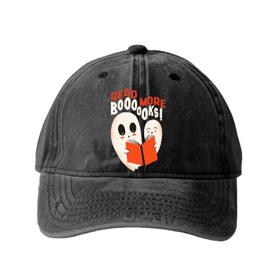 Cute BOO Read More Book Librarian English Teacher Washed Denim Baseball Caps