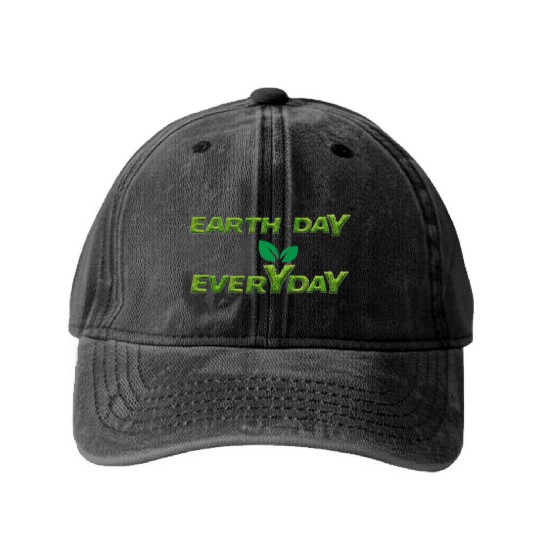 Earth day everyday Washed Denim Baseball Caps