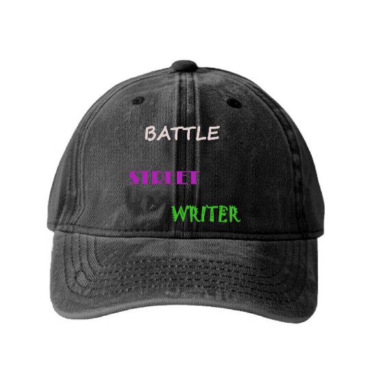 BATTLE STREET WRITER Washed Denim Baseball Caps