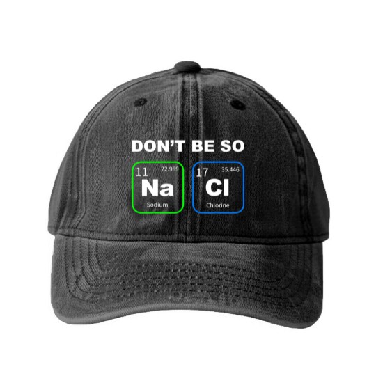 Funny Humorous Science Geek Nerd Chemist Teacher Washed Denim Baseball Caps