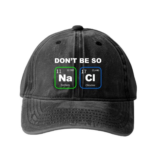 Funny Humorous Science Geek Nerd Chemist Teacher Washed Denim Baseball Caps