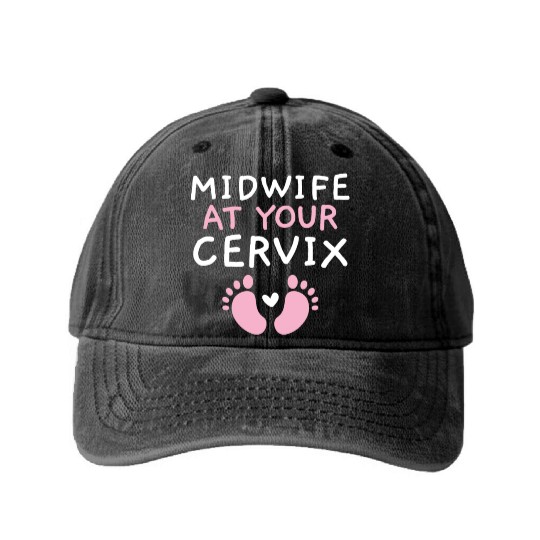 Midwifery Profession Newborn Childbirth Midwife Washed Denim Baseball Caps