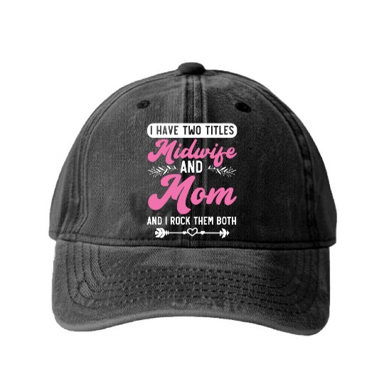 Midwifery Profession Newborn Childbirth Midwife Washed Denim Baseball Caps