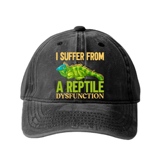 Bearded Dragon Iguana Reptile lover Washed Denim Baseball Caps