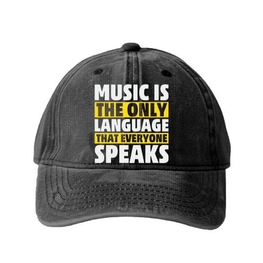 Music Musician Language Songs Inspire Classic Washed Denim Baseball Caps