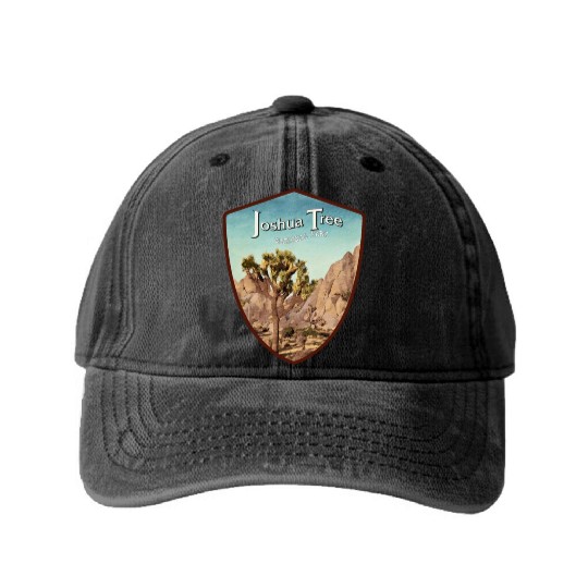 Joshua tree national park Washed Denim Baseball Caps