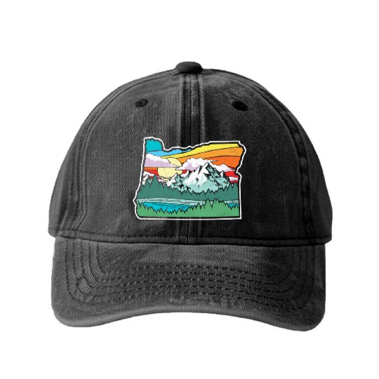 Oregon Nature Outdoors Washed Denim Baseball Caps