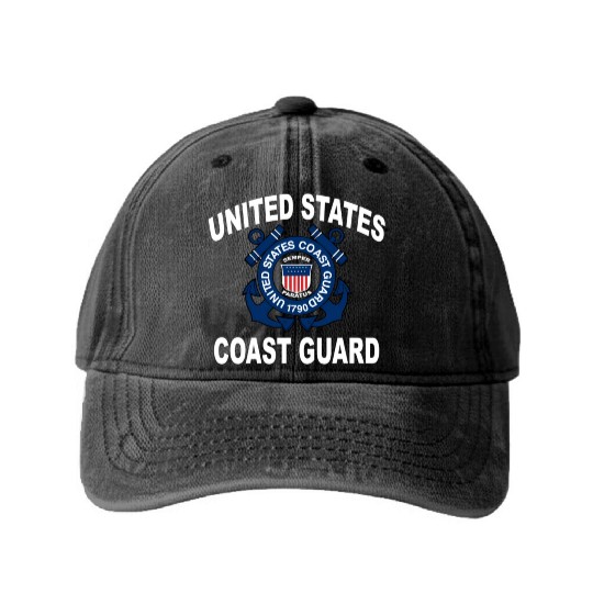 Us Coast Guard Uscg Alumni And Washed Denim Baseball Caps