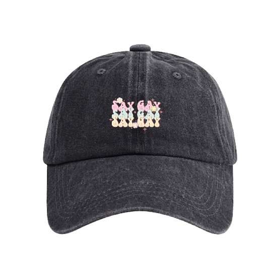 Say Gay, LGBT Pride Month Washed Denim Baseball Caps