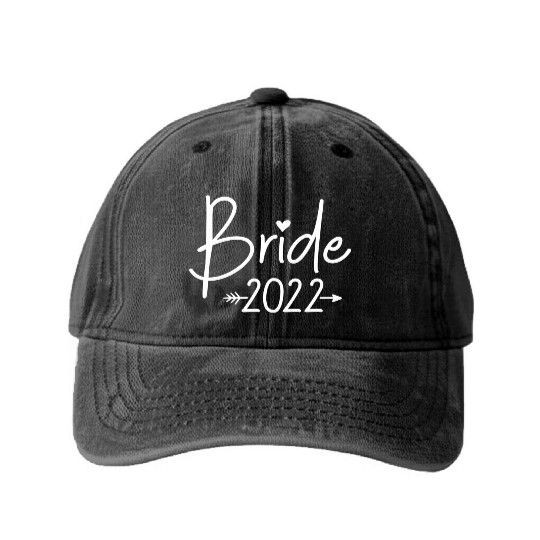 Bride 2022 For Wedding Or Bachelorette Party Washed Denim Baseball Caps