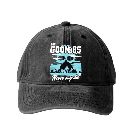 The Goonies Cannon Beach Never Say Die Washed Denim Baseball Caps