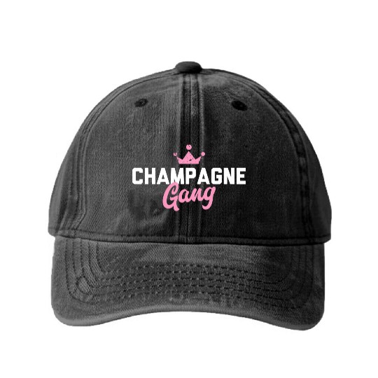 Champagne Gang Washed Denim Baseball Caps