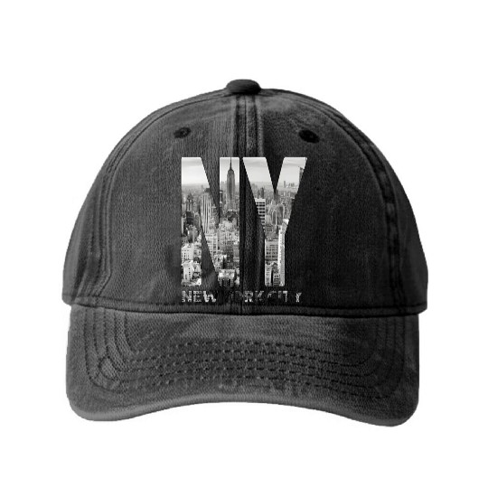 New York City yline Nyc Manhattan Washed Denim Baseball Caps