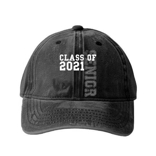 Senior Class Of 2021 Graduation 2021 Washed Denim Baseball Caps