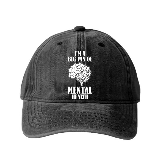 Psychology Psychologist Mental Health Awareness Washed Denim Baseball Caps