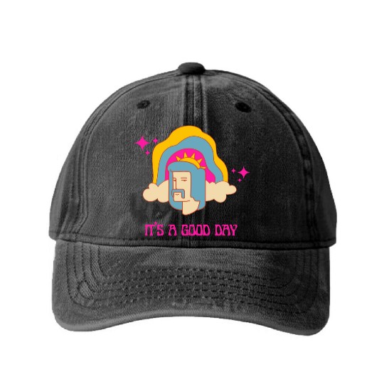 Its a good day Washed Denim Baseball Caps