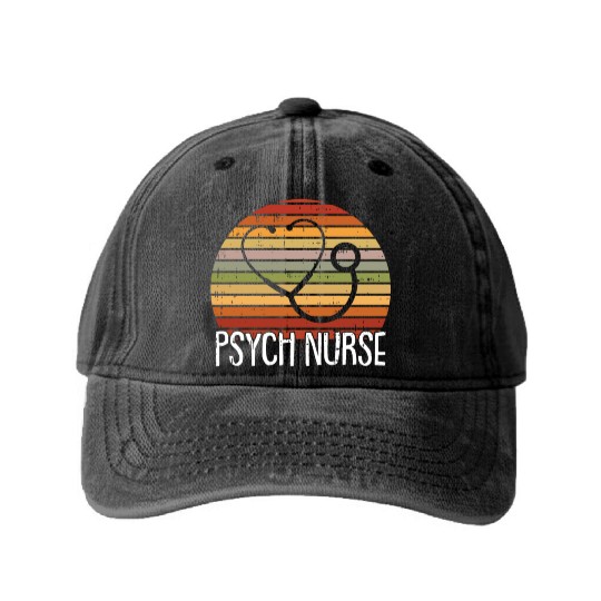 Psychology Psychologist Psych Nurse Washed Denim Baseball Caps