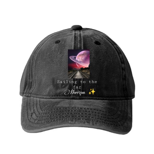 Sailing to the far Horizon  Washed Denim Baseball Caps