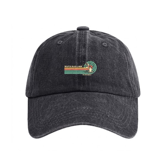 Summer Fishing Tennessee Watts Bar Lake Washed Denim Baseball Caps