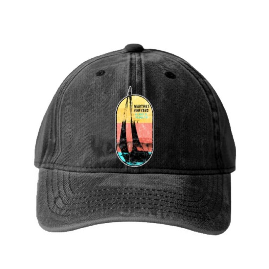 Martha'S Vineyard Sailing Washed Denim Baseball Caps