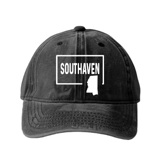 Southaven Mississippi Ms Home Hometown Vacation Washed Denim Baseball Caps