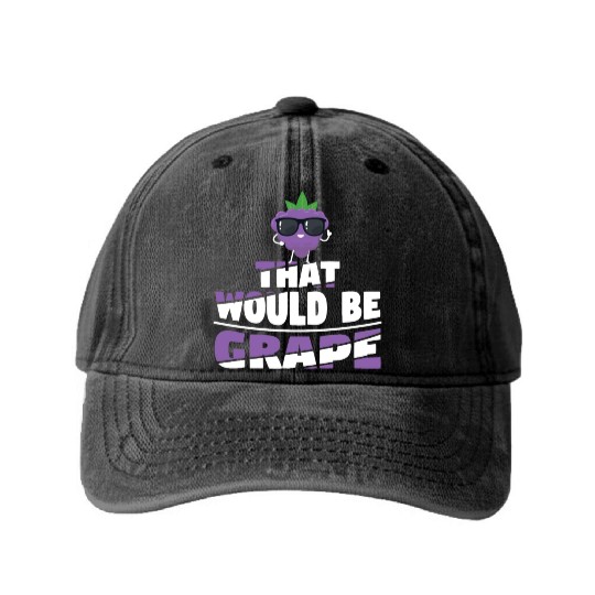 That Would Be Grape Washed Denim Baseball Caps