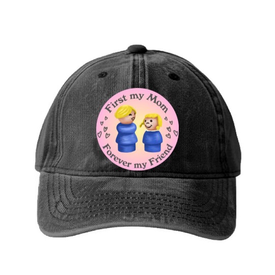 Fisher Price Little People mom friends Washed Denim Baseball Caps