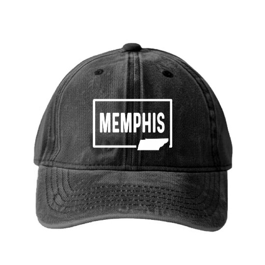 Memphis Tennessee Tn - Home Hometown Vacation Washed Denim Baseball Caps