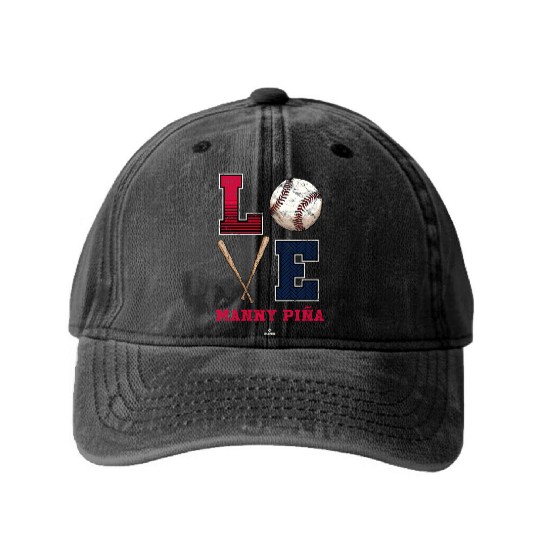 Love Ny A Ny A Atlanta Mlbpa Washed Denim Baseball Caps