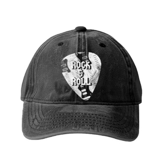 Rock & Roll Guitar Music Lover Sound Acoustic Washed Denim Baseball Caps