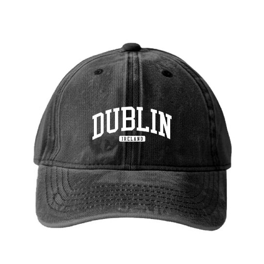 Dublin Ireland Style Washed Denim Baseball Caps