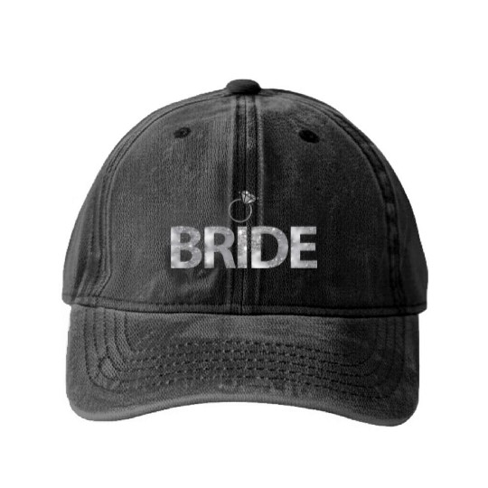 Bride For Grainy Grey Washed Denim Baseball Caps