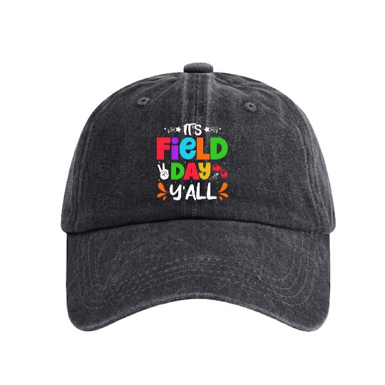 It's a field day y'all Washed Denim Baseball Caps