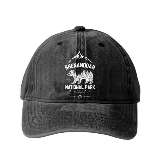Shenandoah National Park Washed Denim Baseball Caps